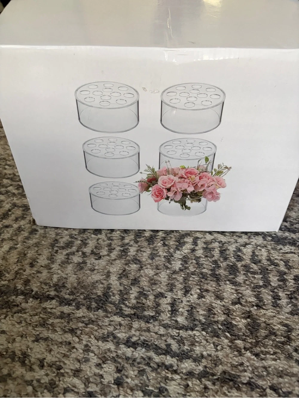 Acrylic Flower Vases for Wedding and Party Centerpieces - Round 6pcs